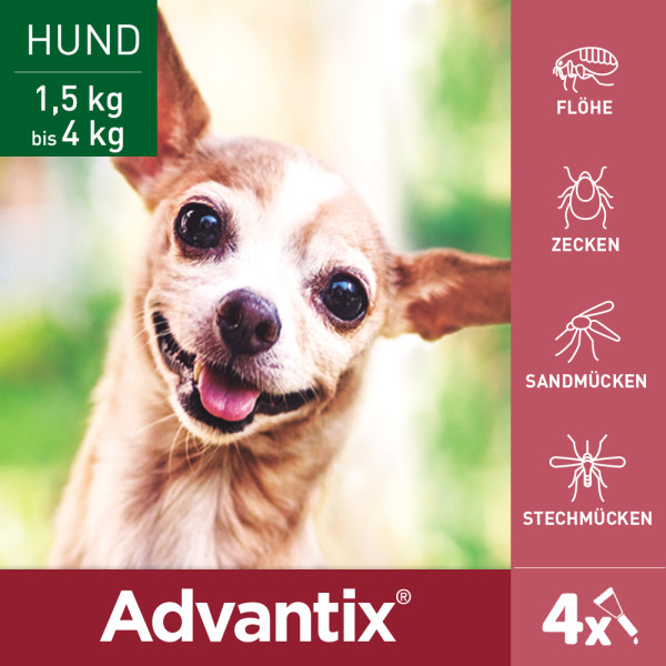 ADVANTIX Spot-on Lsg.z.Auftr.a.d.H.f.Hund bis 4 kg