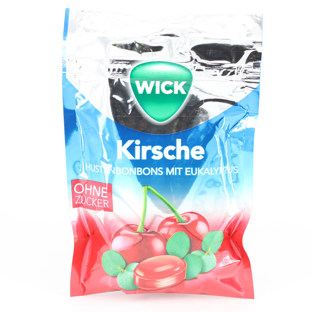 WICK Wildkirsche & Eukalyptus Bonbons o.Zucker Btl