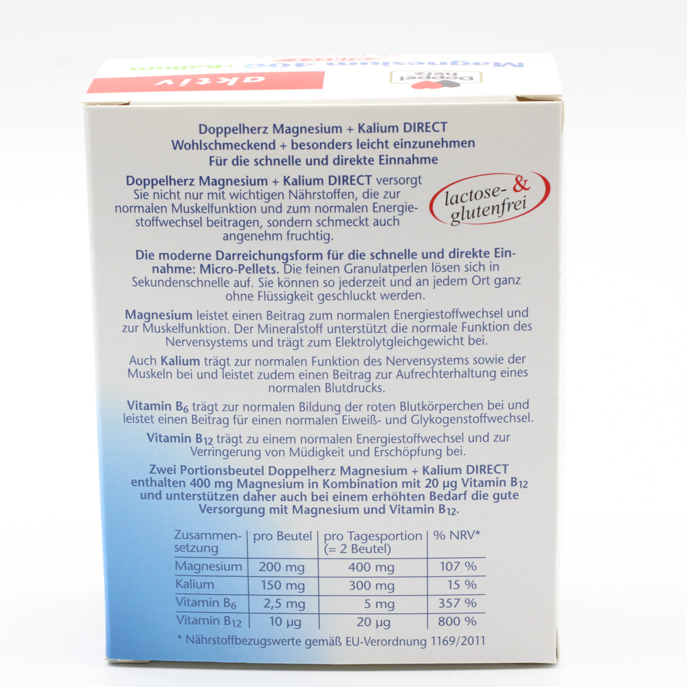 DOPPELHERZ Magnesium+Kalium DIRECT Portionsbeutel