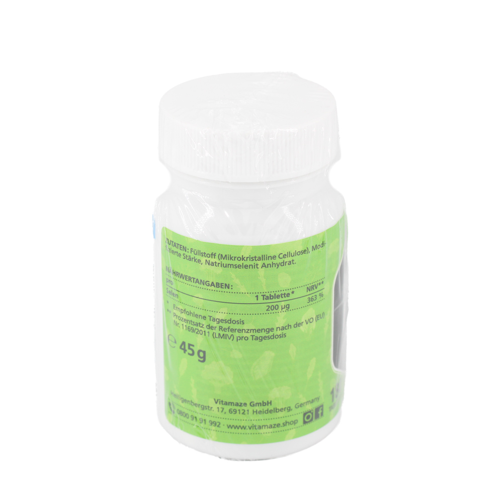 SELEN 200 μg hochdosiert vegan Tabletten