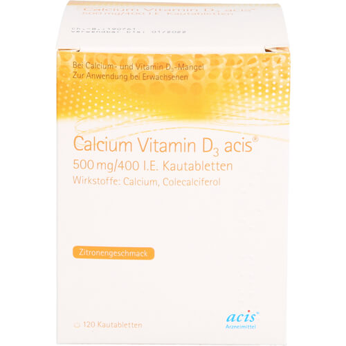 CALCIUM VITAMIN D3 acis 500 mg/400 I.E. Kautabl.