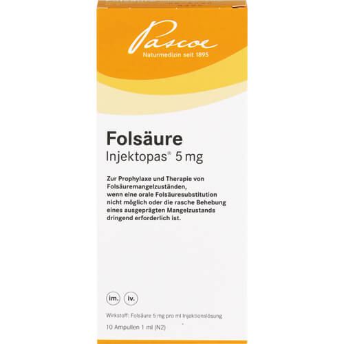 FOLSÄURE INJEKTOPAS 5 mg Injektionslösung