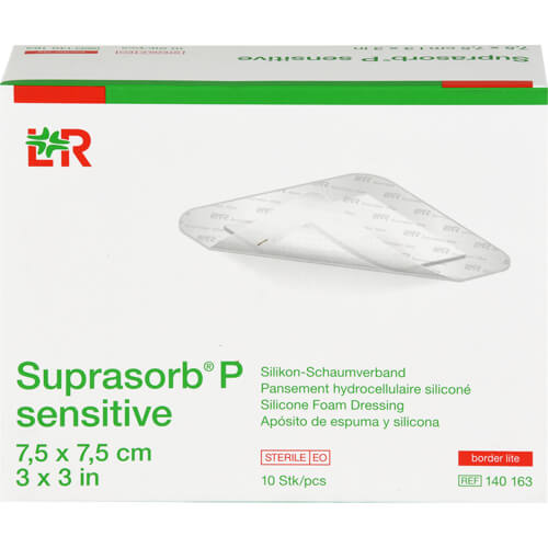 SUPRASORB P sensitive PU-Schaumv.bor.lite 7,5x7,5