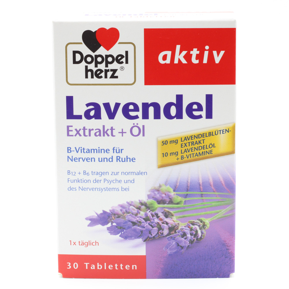 DOPPELHERZ Lavendel Extrakt+Öl Tabletten