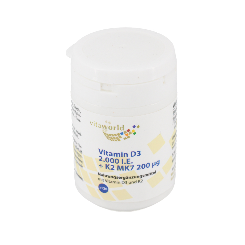 VITAMIN D3+K2 2.000 I.E./200 μg Tabletten