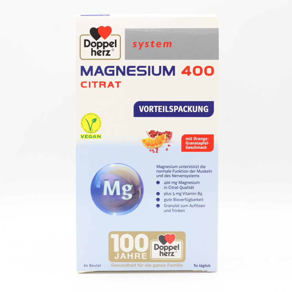 DOPPELHERZ Magnesium 400 Citrat system Granulat