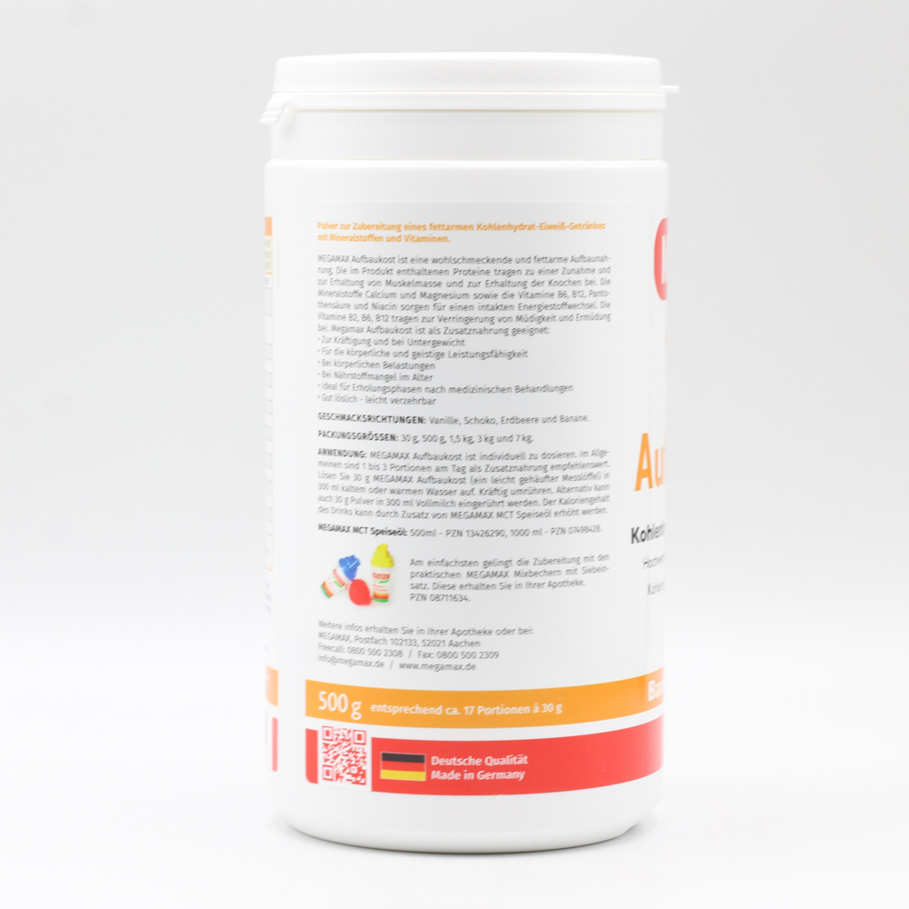 MEGAMAX Aufbaukost Banane Pulver