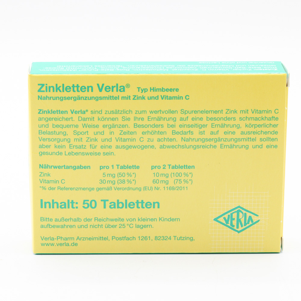 ZINKLETTEN Verla Himbeere Lutschtabletten