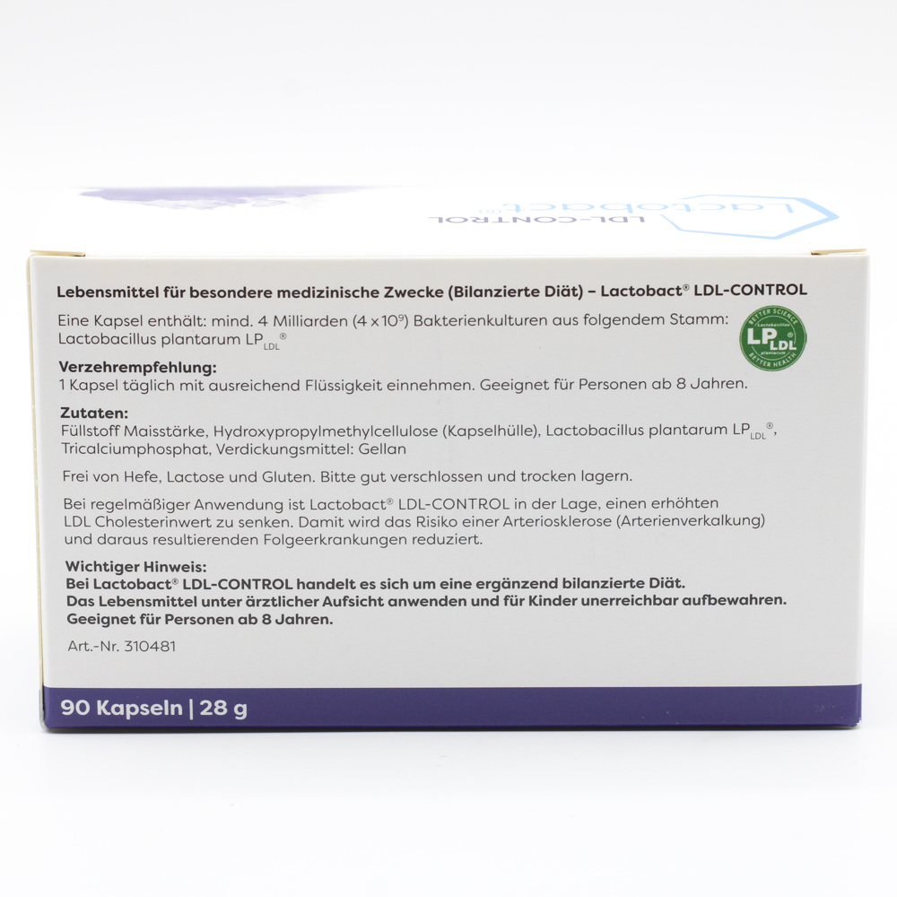 LACTOBACT LDL-Control magensaftresistente Kapseln