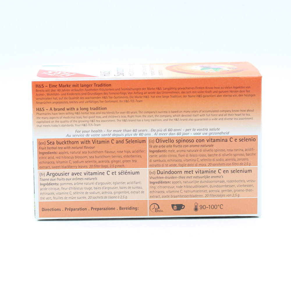 H&S Sanddorn m.Vitamin C und Selen Filterbeutel