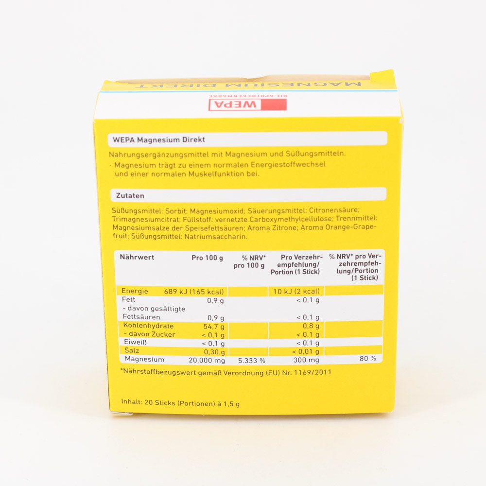 WEPA Magnesium Direkt Sticks