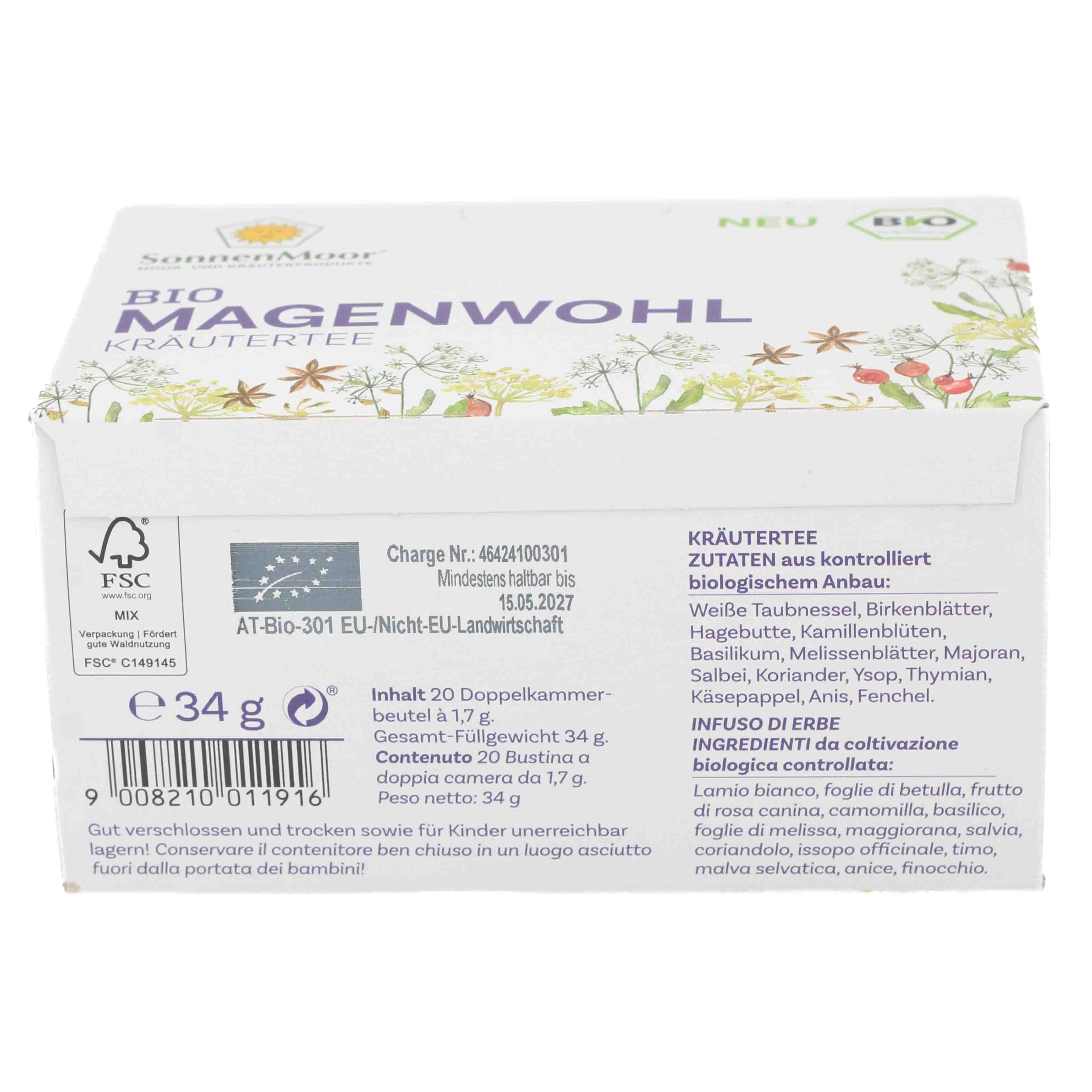 BIO MAGENWOHL Kräutertee im Filterbeutel