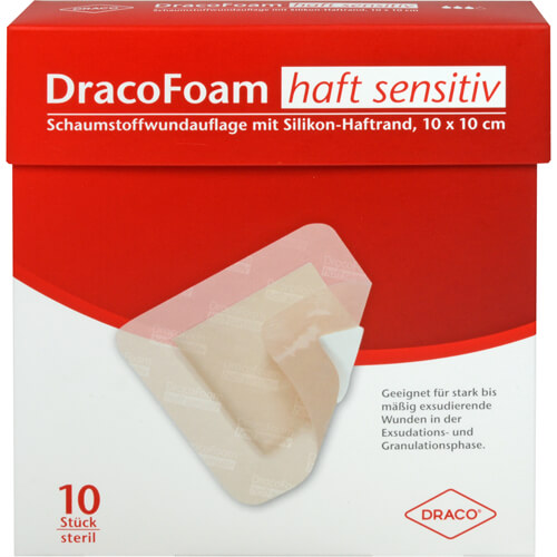 DRACOFOAM Haft sensitiv Schaumst.Wund.10x10 cm
