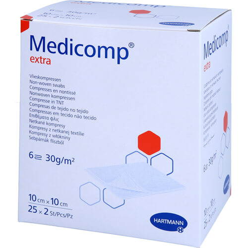 MEDICOMP extra Vlieskomp.steril 10x10 cm 6fach
