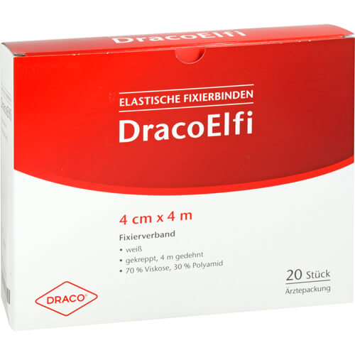 DRACOELFI elast.Fixierbinde 4 cmx4 m gekreppt